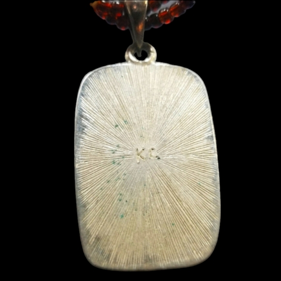 VINTAGE BROWN GLASS BEADS W/PENDANT - KENNETH COLE - Picture 7 of 8